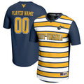 West Virginia Mountaineers Collegiate Soccer NIL Pick-A-Player Fashion Jersey - Navy/Gold product image 1, provided for