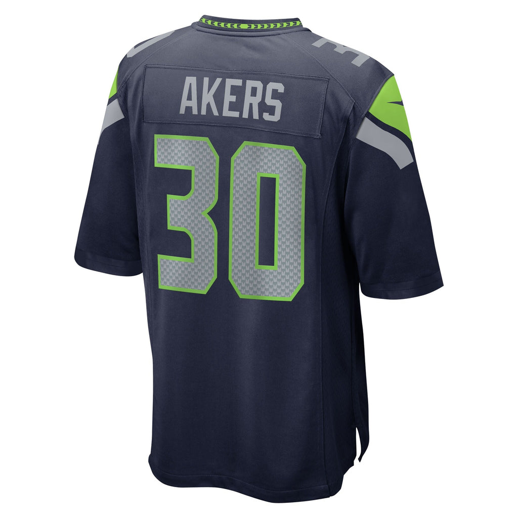 Seattle Seahawks Cam Akers College Navy Team Game Jersey product image 4, provided for visual reference and product detail