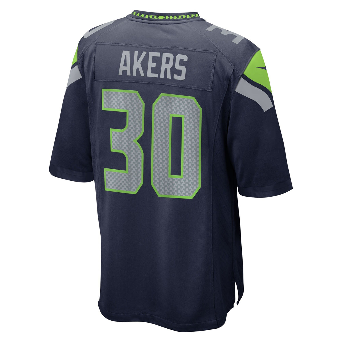Seattle Seahawks Cam Akers College Navy Team Game Jersey product image 4, provided for visual reference and product detail