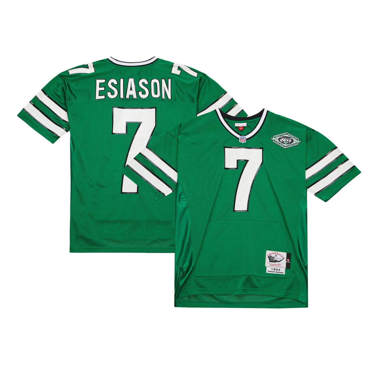 New York Jets Boomer Esiason Kelly Green 1993 Authentic Throwback Retired Player Pocket Jersey product image 1, provided for