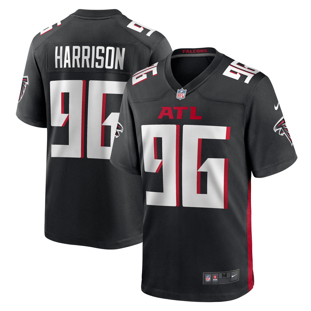 Atlanta Falcons Zach Harrison Black Team Game Jersey product image 1, provided for visual reference and product detail review