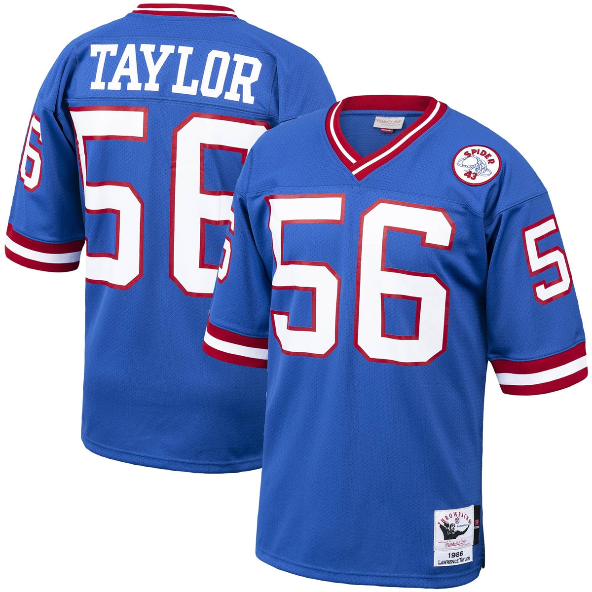New York Giants 1986 Lawrence Taylor Royal Authentic Throwback Retired Player Jersey product image 1, provided for visual