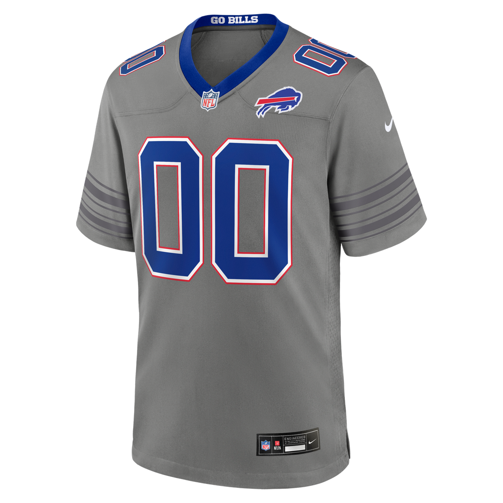 Buffalo Bills Gray Nickel City Custom Game Jersey product image 3, provided for visual reference and product detail review