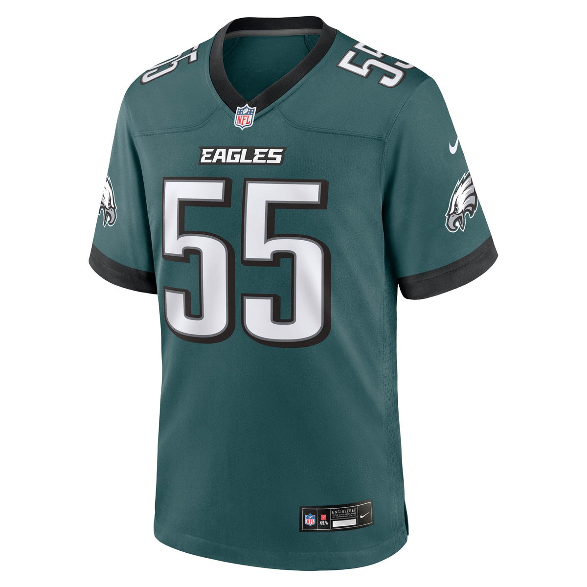 Philadelphia Eagles Brandon Graham Midnight Green Team Game Jersey product image 3, provided for visual reference and