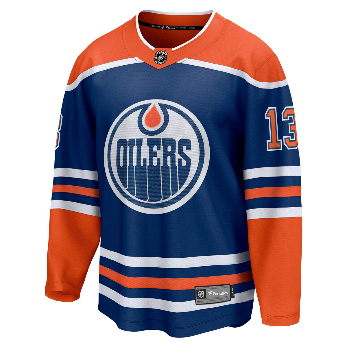 Edmonton Oilers Mattias Janmark Royal Home Breakaway Jersey product image 3, provided for visual reference and product