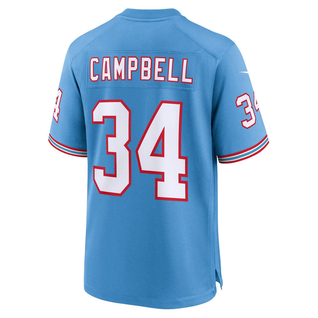 Tennessee Titans Earl Campbell Light Blue Retired Player Alternate Game Jersey product image 4, provided for visual