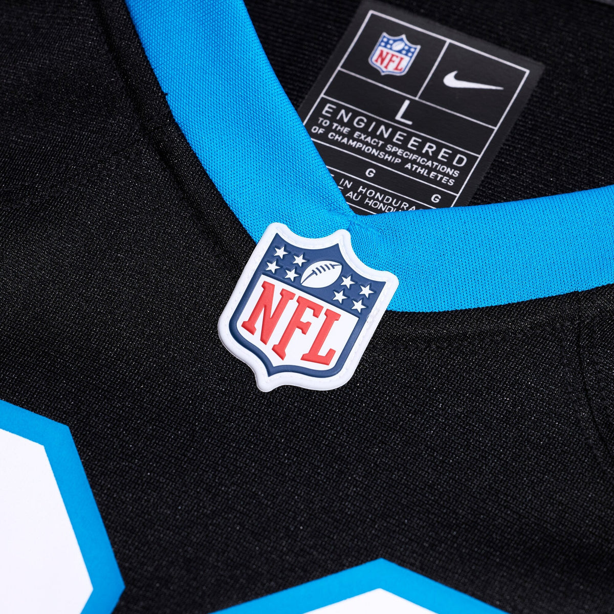 Carolina Panthers Jaelan Phillips Black Game Jersey product image 5, provided for visual reference and product detail review
