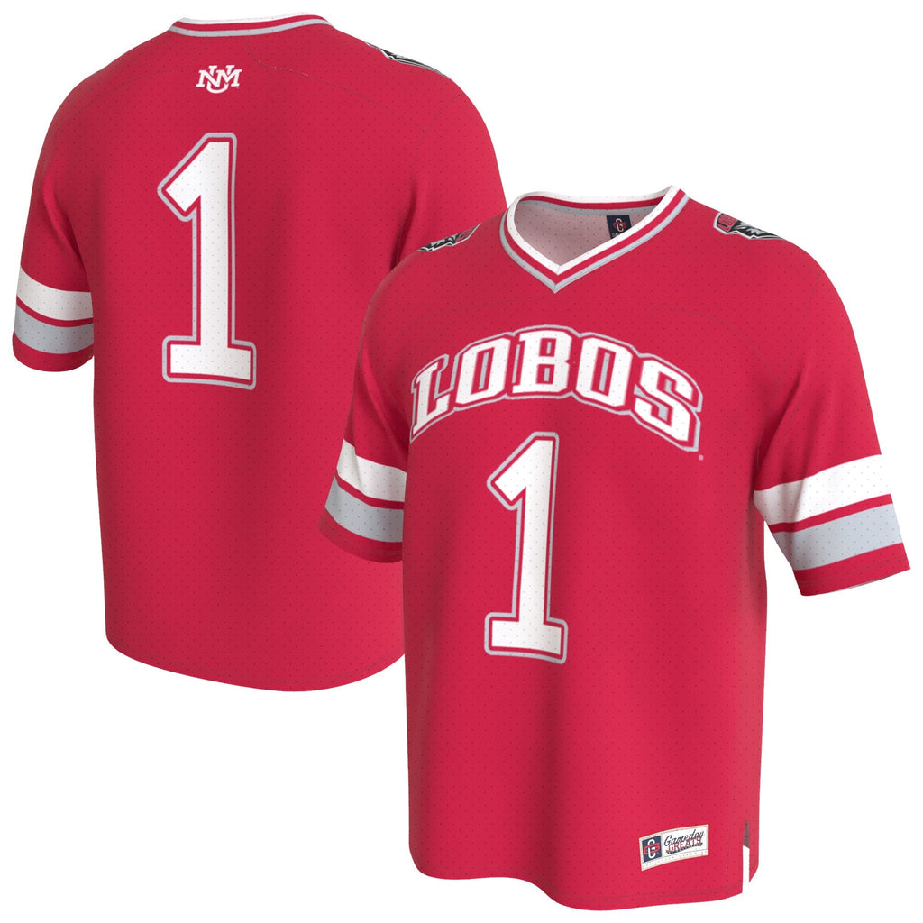 New Mexico Lobos Lightweight Collegiate Football Fashion Jersey - Cherry product image 1, provided for visual reference and