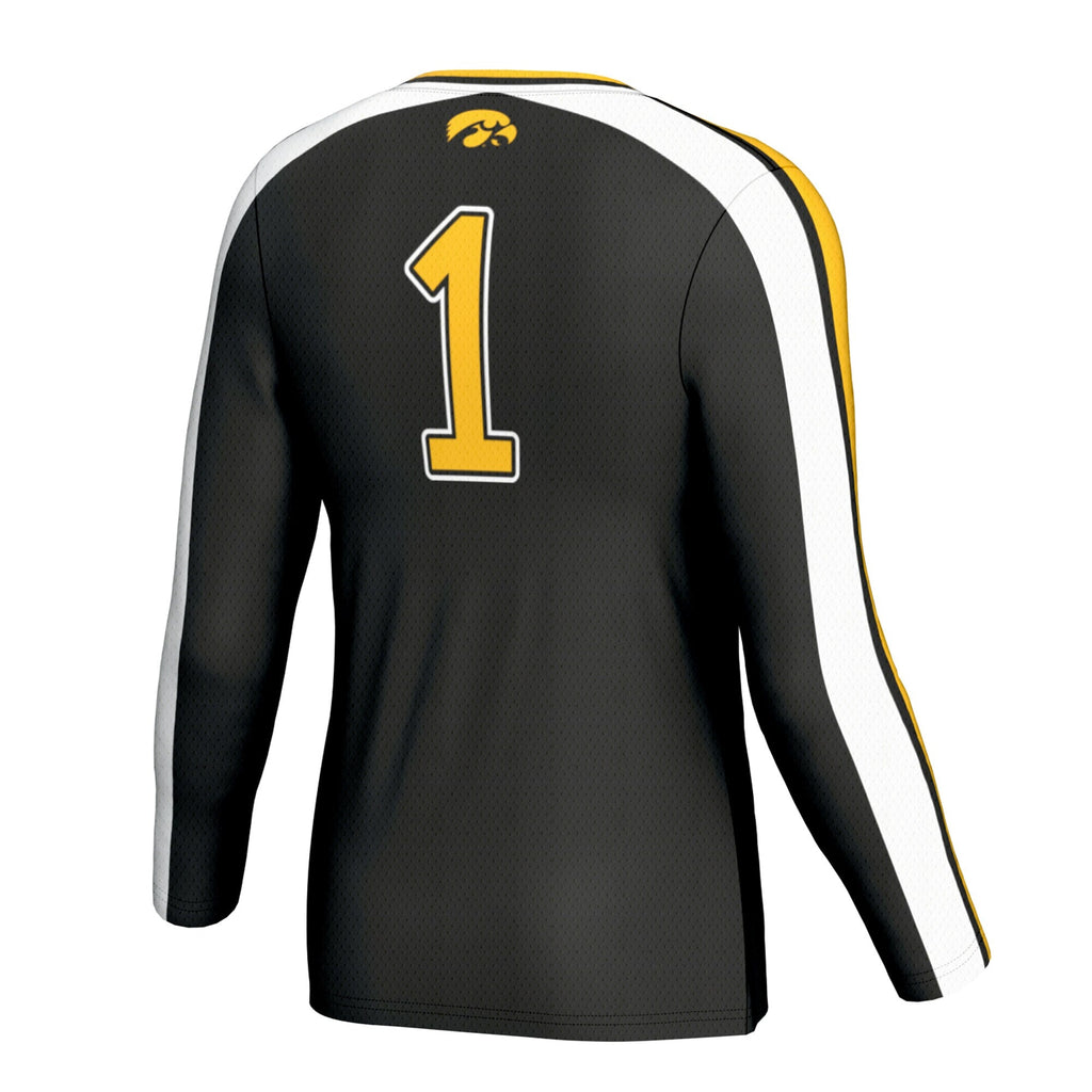 Iowa Hawkeyes Lightweight Collegiate Volleyball Fashion Jersey - Black product image 4, provided for visual reference and