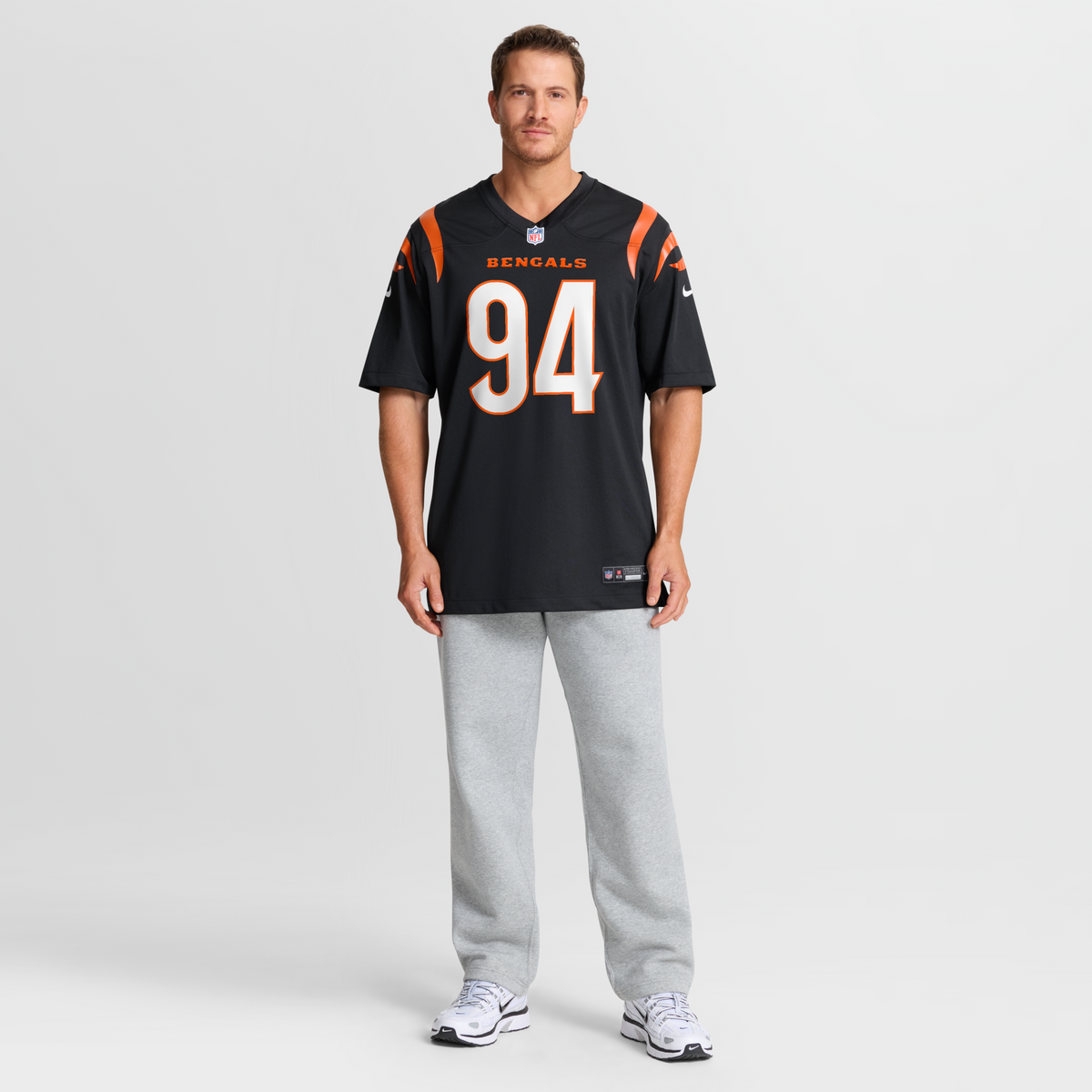 Cincinnati Bengals Sam Hubbard Black Player Game Jersey product image 8, provided for visual reference and product detail