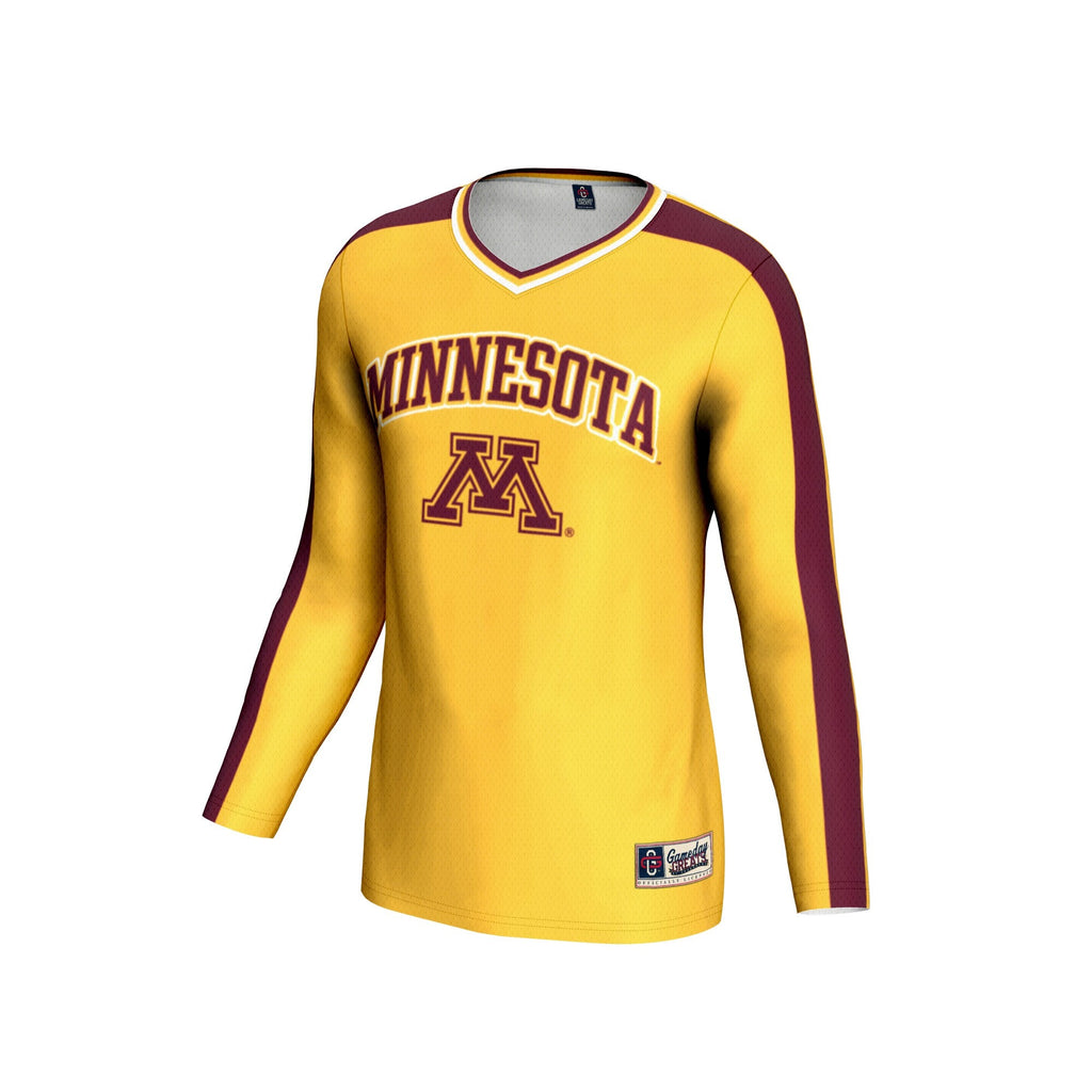 Minnesota Golden Gophers #1 Lightweight Volleyball Fashion Jersey - Gold product image 3, provided for visual reference and