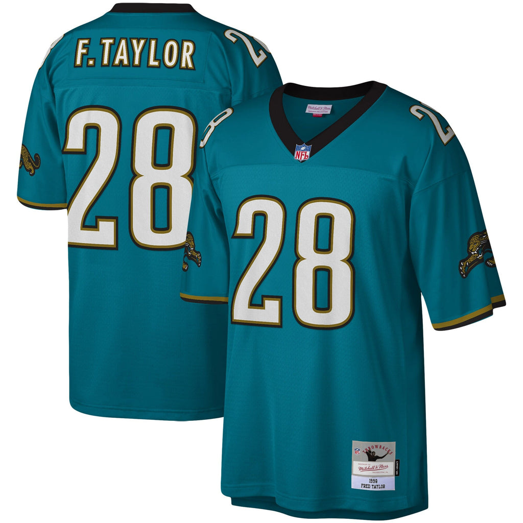 Jacksonville Jaguars Fred Taylor Teal Legacy Replica Jersey product image 1, provided for visual reference and product