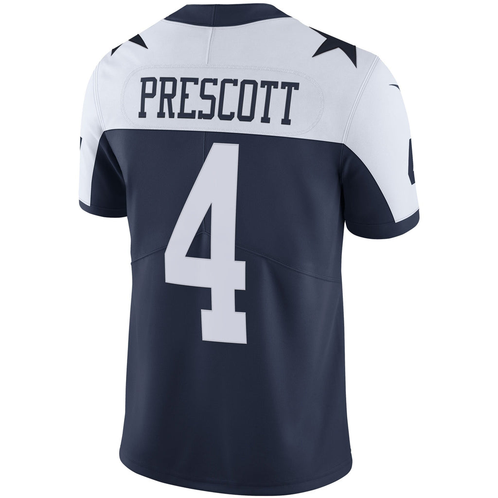 Dallas Cowboys Dak Prescott Navy Alternate Vapor Limited Jersey product image 4, provided for visual reference and product