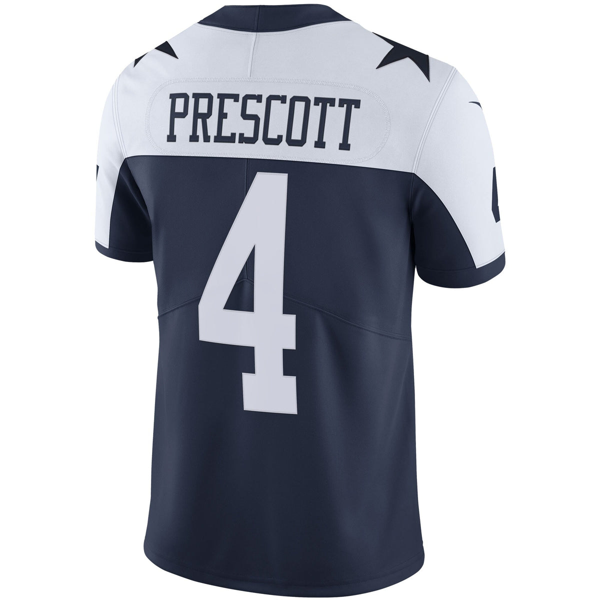 Dallas Cowboys Dak Prescott Navy Alternate Vapor Limited Jersey product image 4, provided for visual reference and product