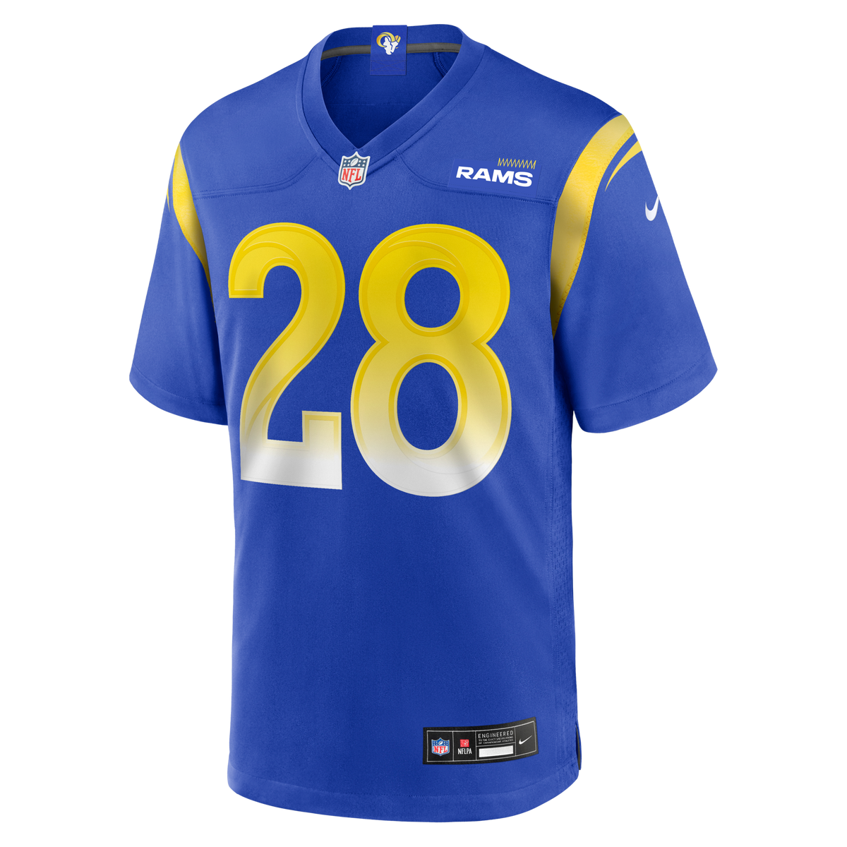 Los Angeles Rams Marshall Faulk Royal Game Retired Player Jersey product image 2, provided for visual reference and product