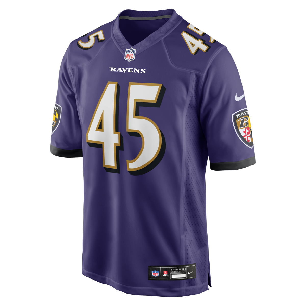 Baltimore Ravens Mike Green Purple Team Game Jersey product image 2, provided for visual reference and product detail review
