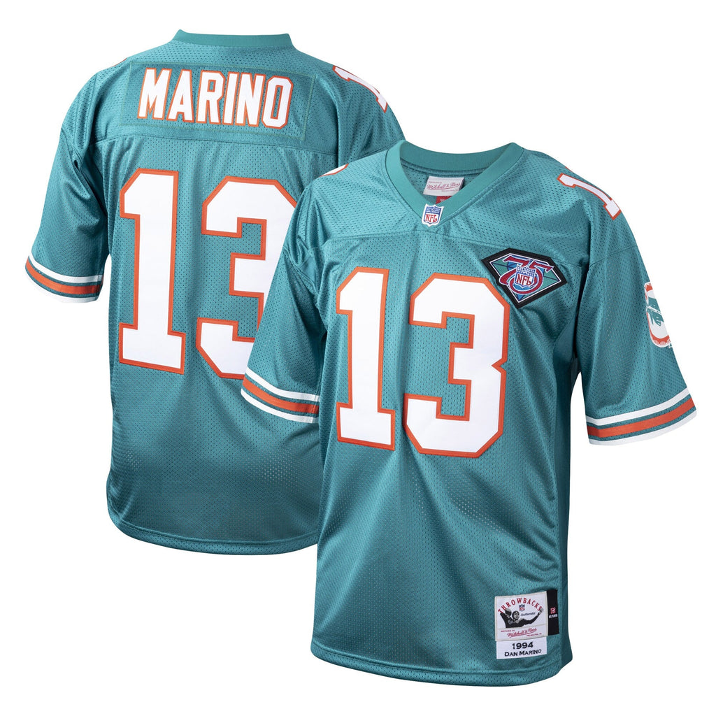 Miami Dolphins 1994 Dan Marino Aqua Authentic Throwback Retired Player Jersey product image 1, provided for visual reference