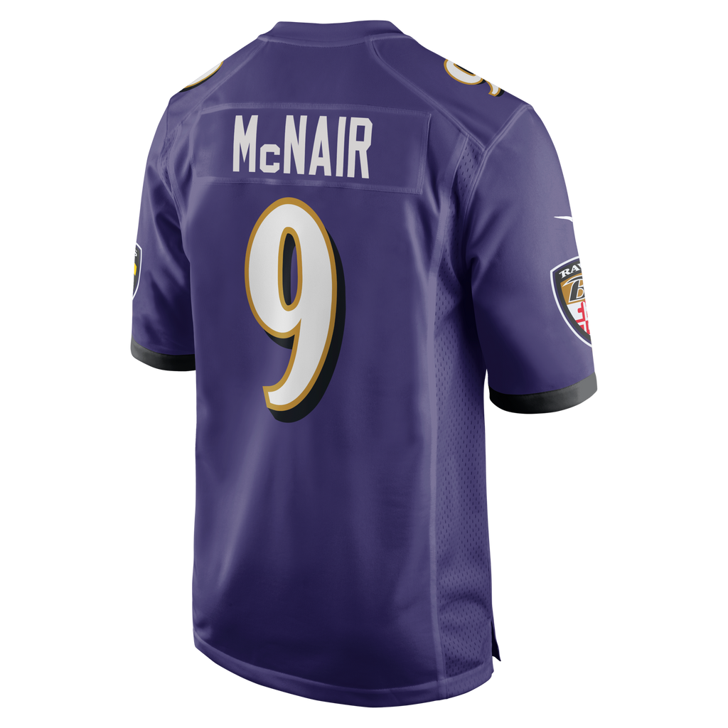 Baltimore Ravens Steve McNair Purple Game Retired Player Jersey product image 3, provided for visual reference and product