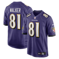Baltimore Ravens Devontez Walker Purple Team Game Jersey product image 1, provided for visual reference and product detail
