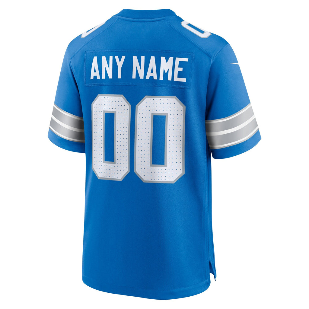 Detroit Lions Blue Custom Game Jersey product image 4, provided for visual reference and product detail review