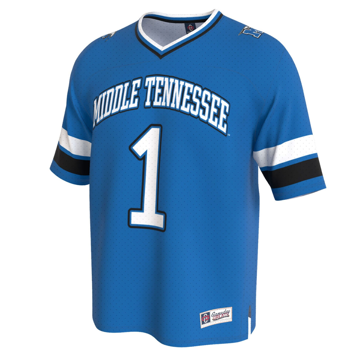 MTSU Blue Raiders Lightweight Collegiate Football Fashion Jersey - Royal product image 3, provided for visual reference and