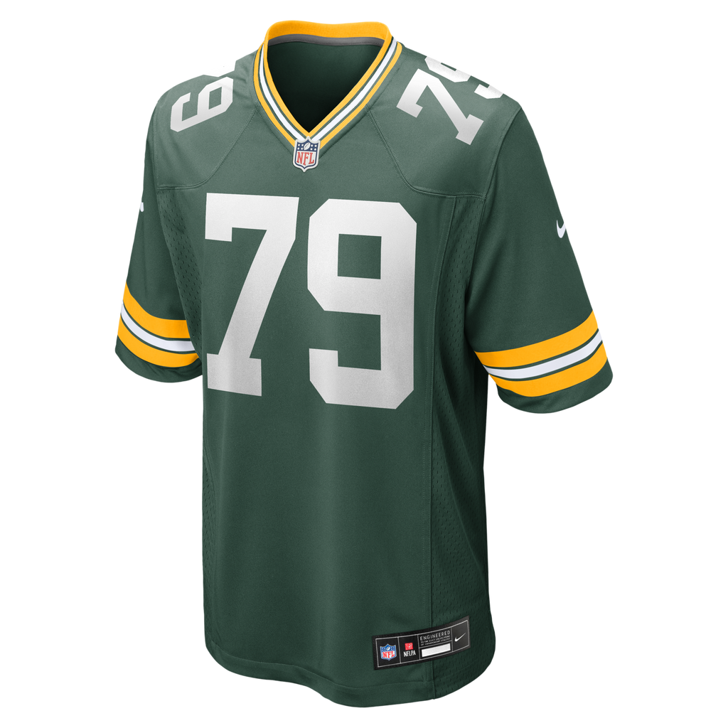 Green Bay Packers Travis Glover Green Game Jersey product image 2, provided for visual reference and product detail review