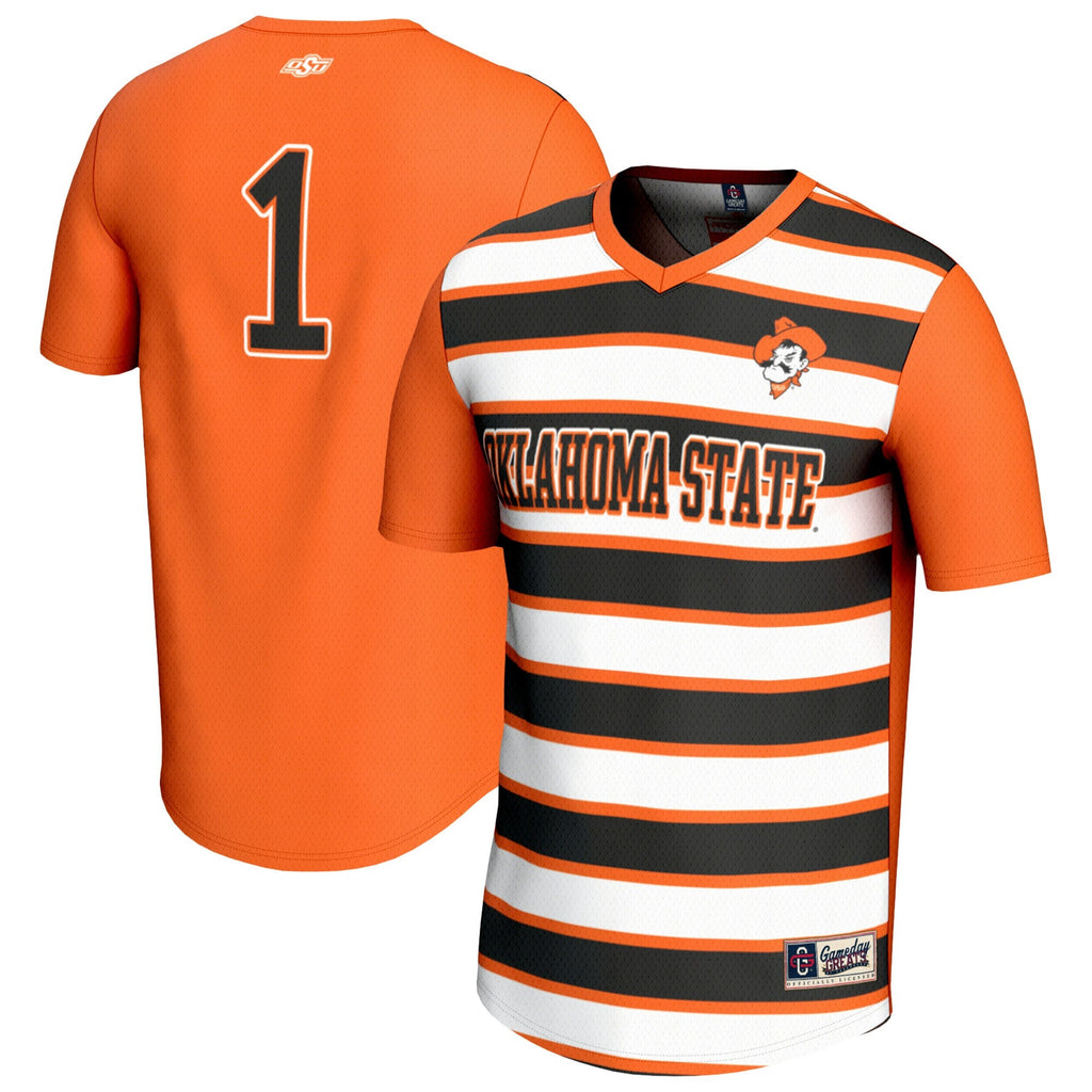 Oklahoma State Cowboys Lightweight Collegiate #1 Soccer Fashion Jersey - Orange product image 2, provided for visual