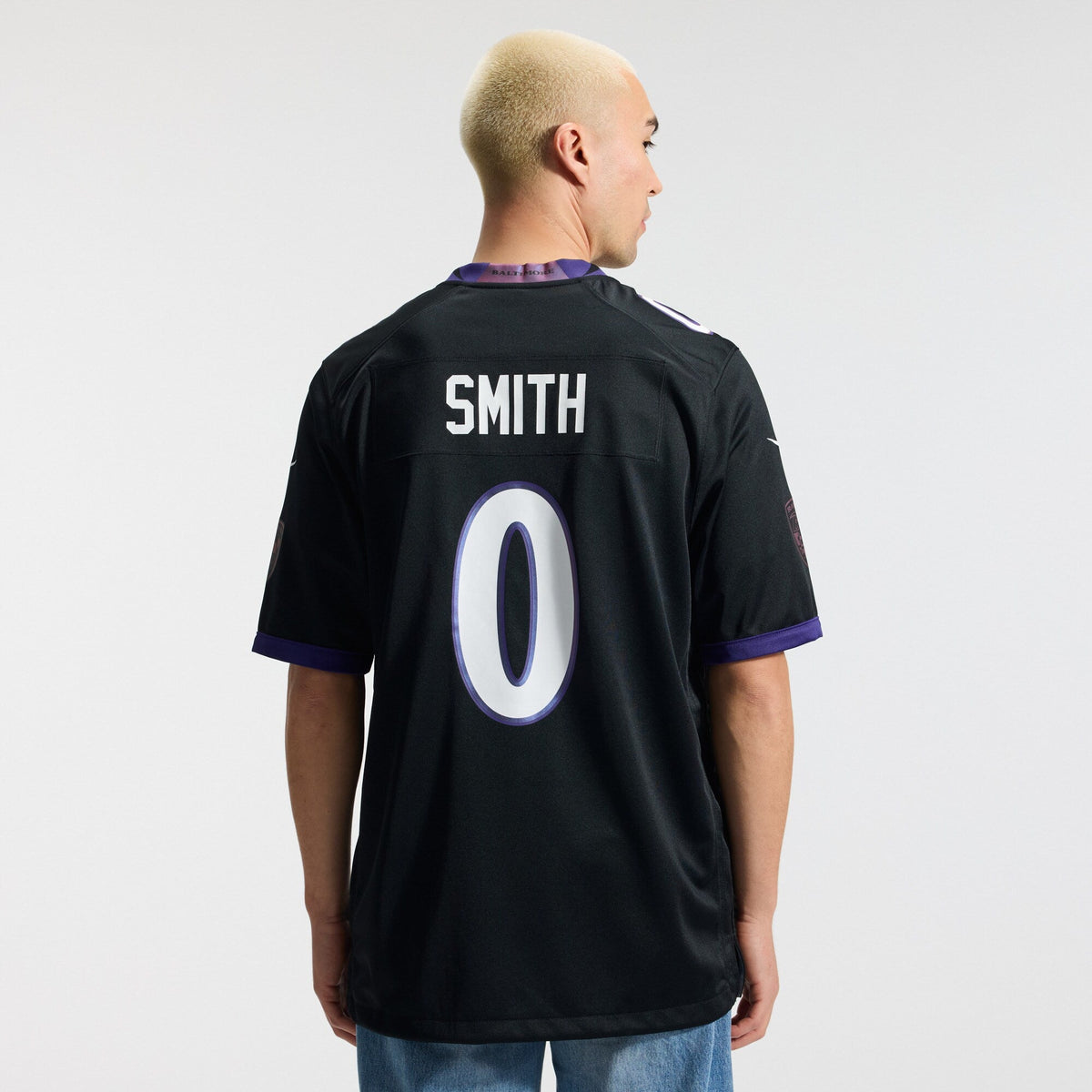 Baltimore Ravens Roquan Smith Black Alternate Game Jersey product image 4, provided for visual reference and product detail