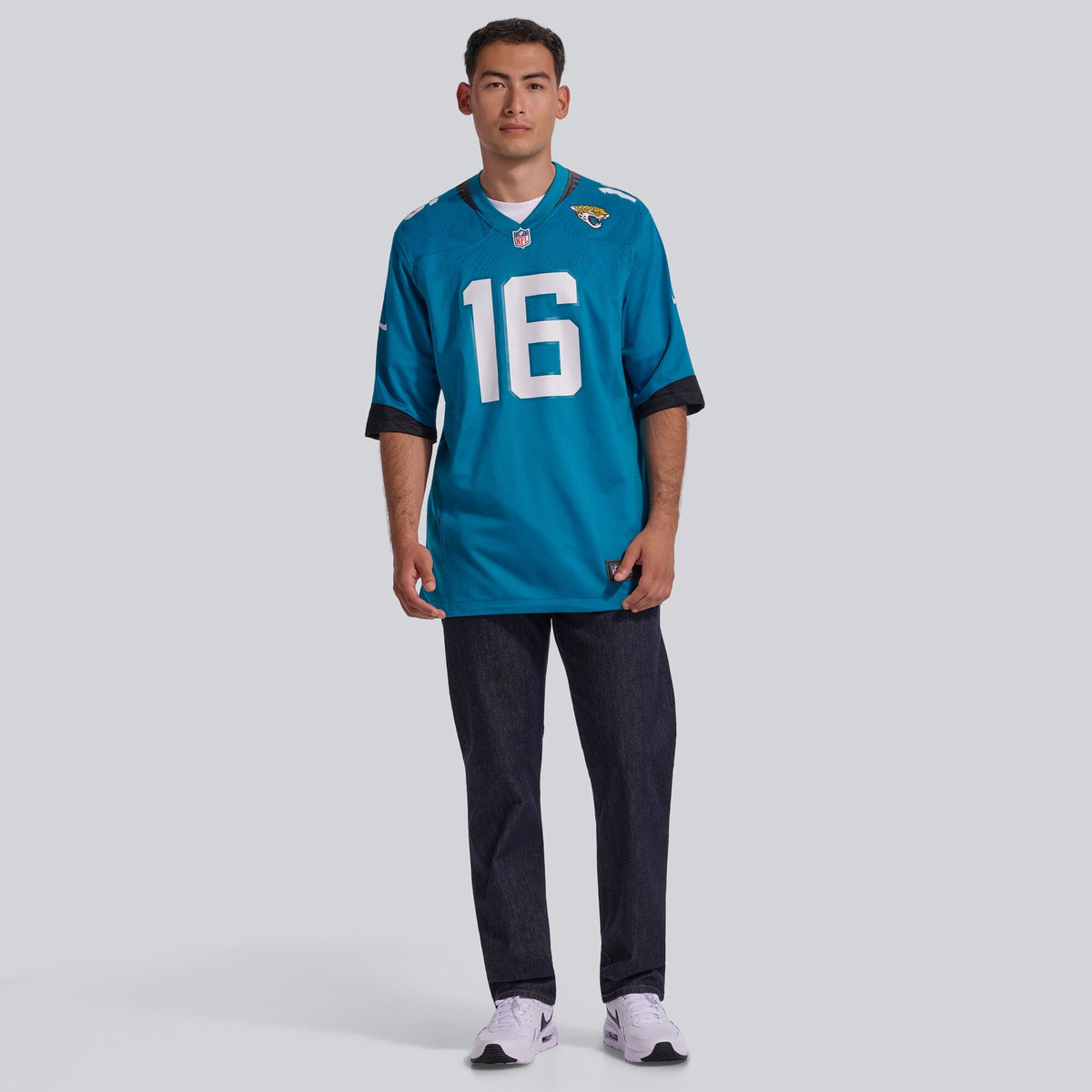 Jacksonville Jaguars Trevor Lawrence Teal Home Game Jersey product image 5, provided for visual reference and product detail