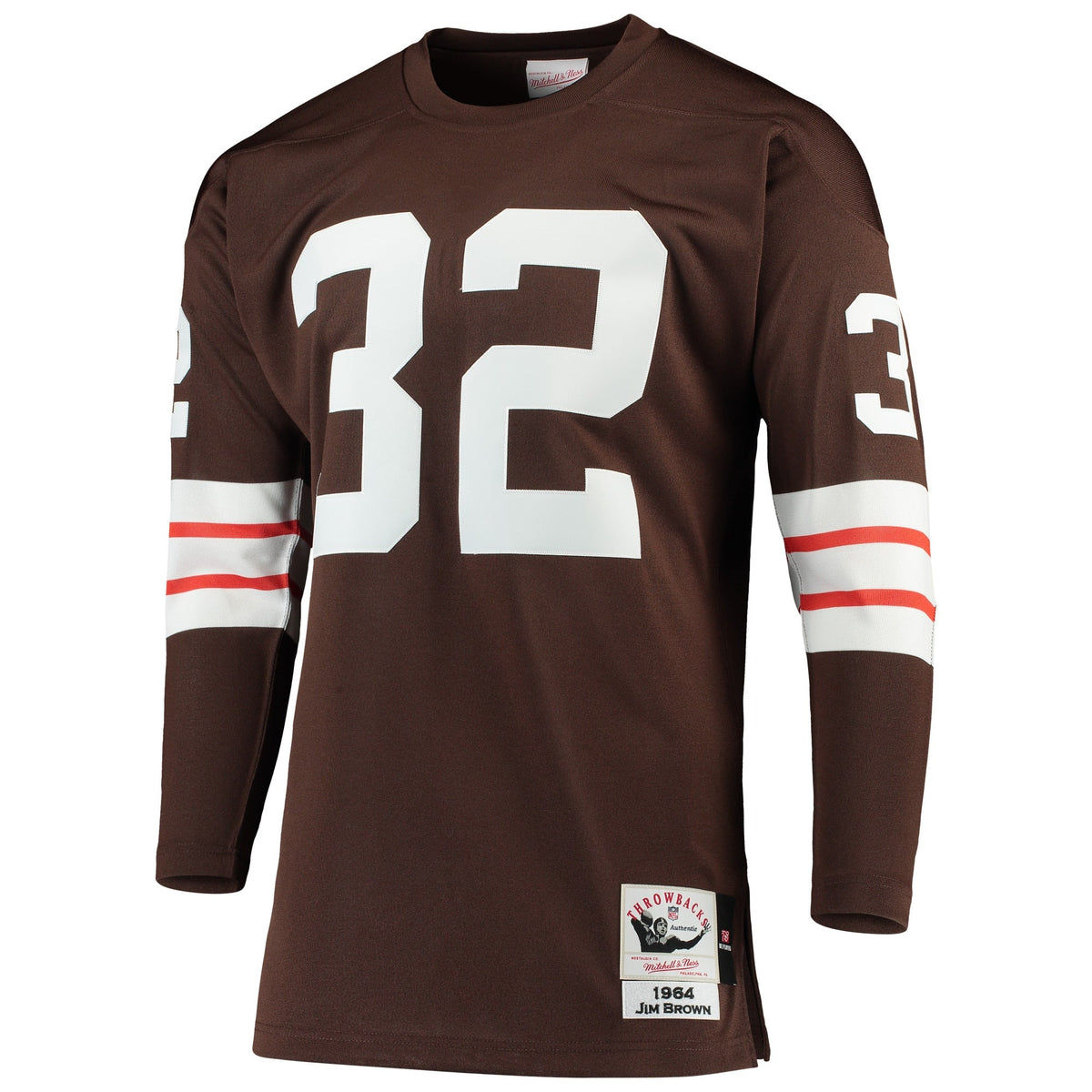 Cleveland Browns 1964 Jim Brown Brown Authentic Throwback Retired Player Jersey product image 3, provided for visual