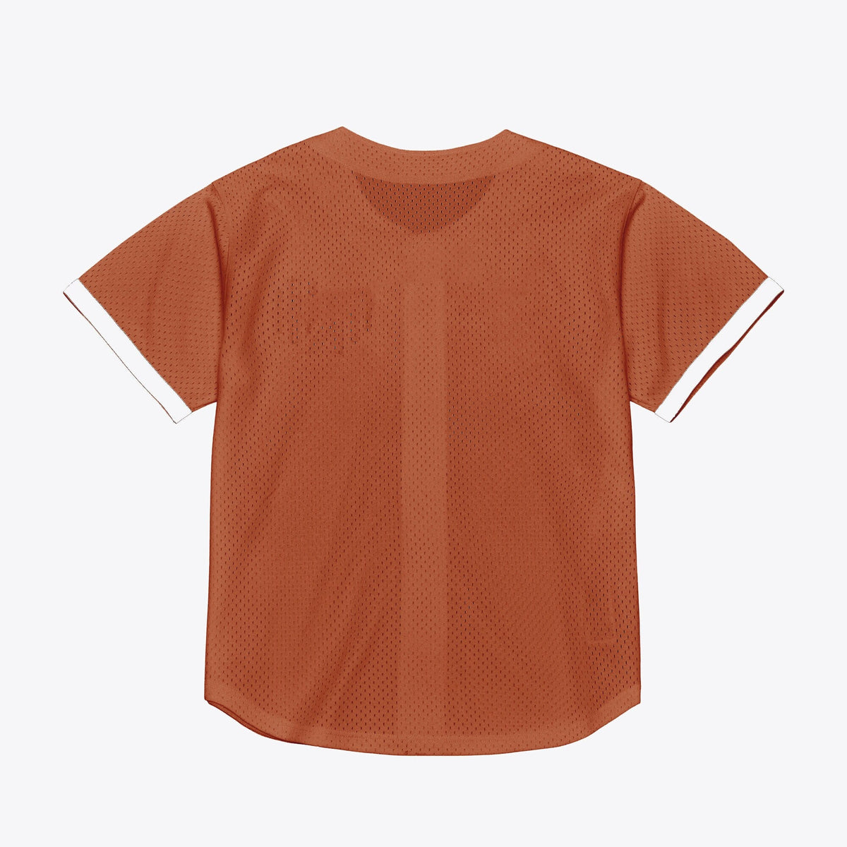 Texas Longhorns Mesh Button-Up Batting Practice Baseball Jersey - Texas Orange product image 3, provided for visual