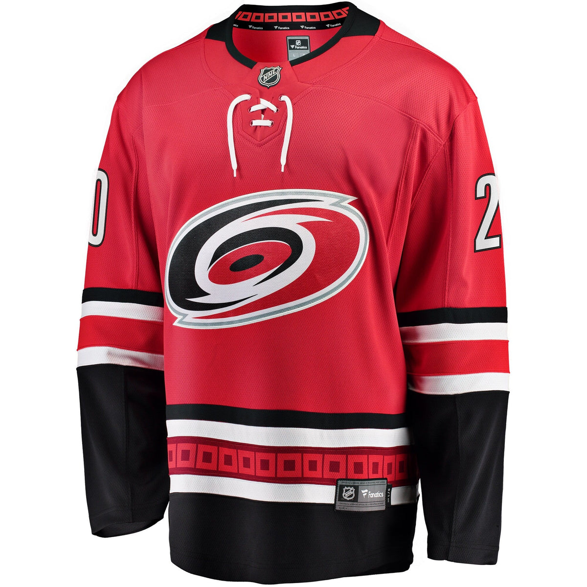 Carolina Hurricanes Sebastian Aho Red Alternate Breakaway Player Jersey product image 3, provided for visual reference and