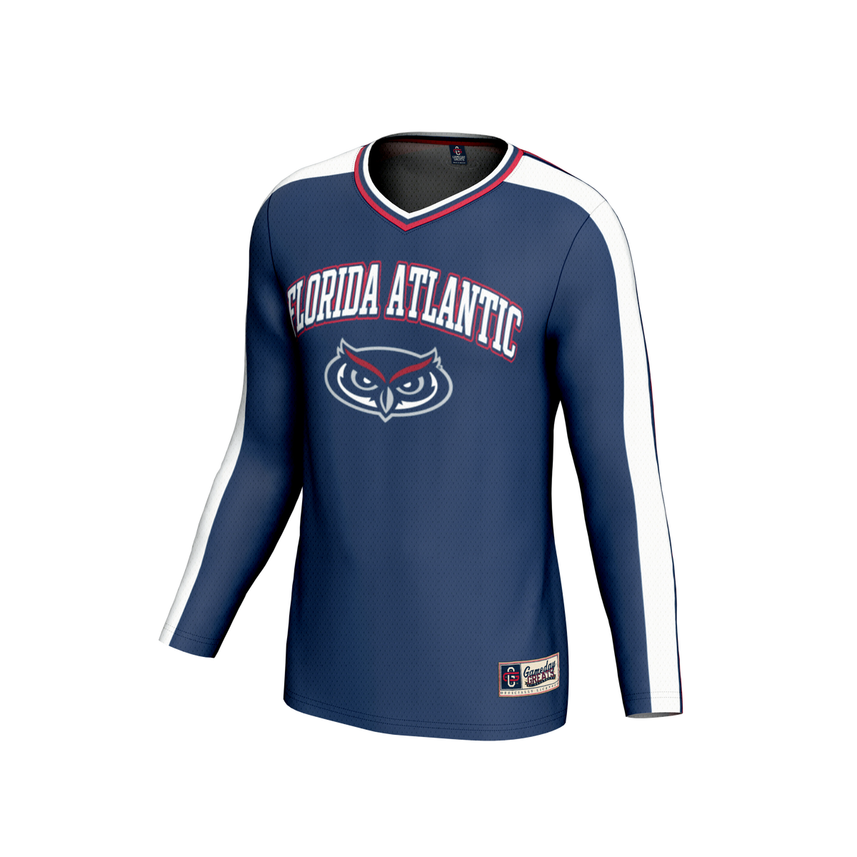 #1 Florida Atlantic Owls Lightweight Collegiate Volleyball Fashion Jersey - Navy product image 3, provided for visual