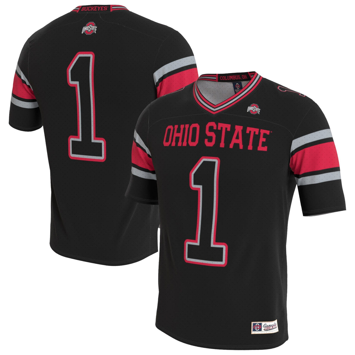 Ohio State Buckeyes Lightweight Collegiate Football Blackout Fashion Jersey product image 1, provided for visual reference