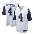 Dallas Cowboys Dak Prescott White Alternate Game Team Jersey product image 1, provided for visual reference and product