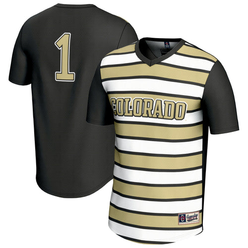 #1 Colorado Buffaloes Lightweight Soccer Fashion Jersey - Black product image 2, provided for visual reference and product