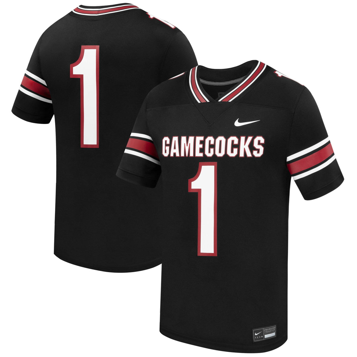 #1 South Carolina Gamecocks Alternate Replica Football Jersey - Black product image 1, provided for visual reference and