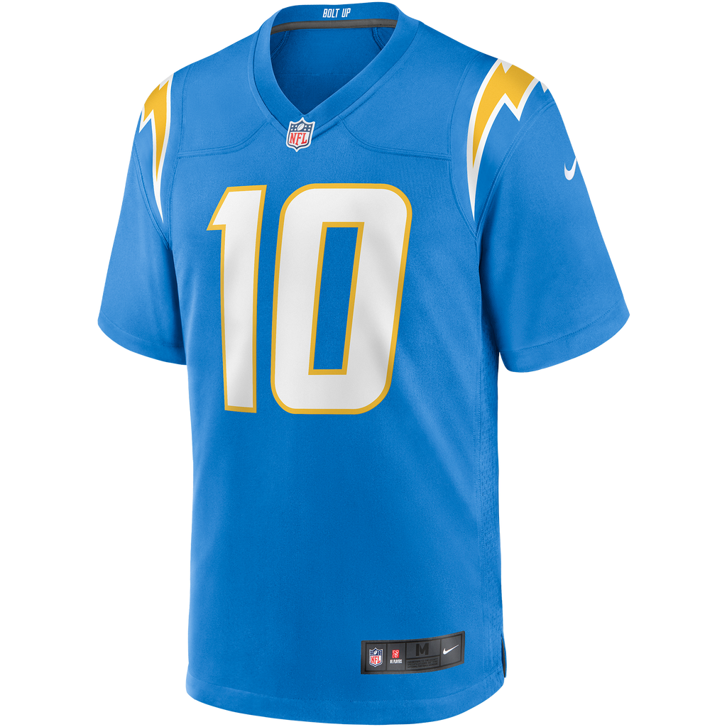 Los Angeles Chargers Justin Herbert Powder Blue Player Game Jersey product image 7, provided for visual reference and