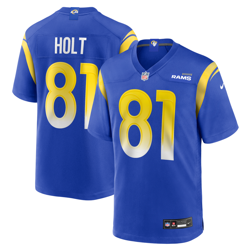 Los Angeles Rams Torry Holt Royal Game Retired Player Jersey product image 1, provided for visual reference and product