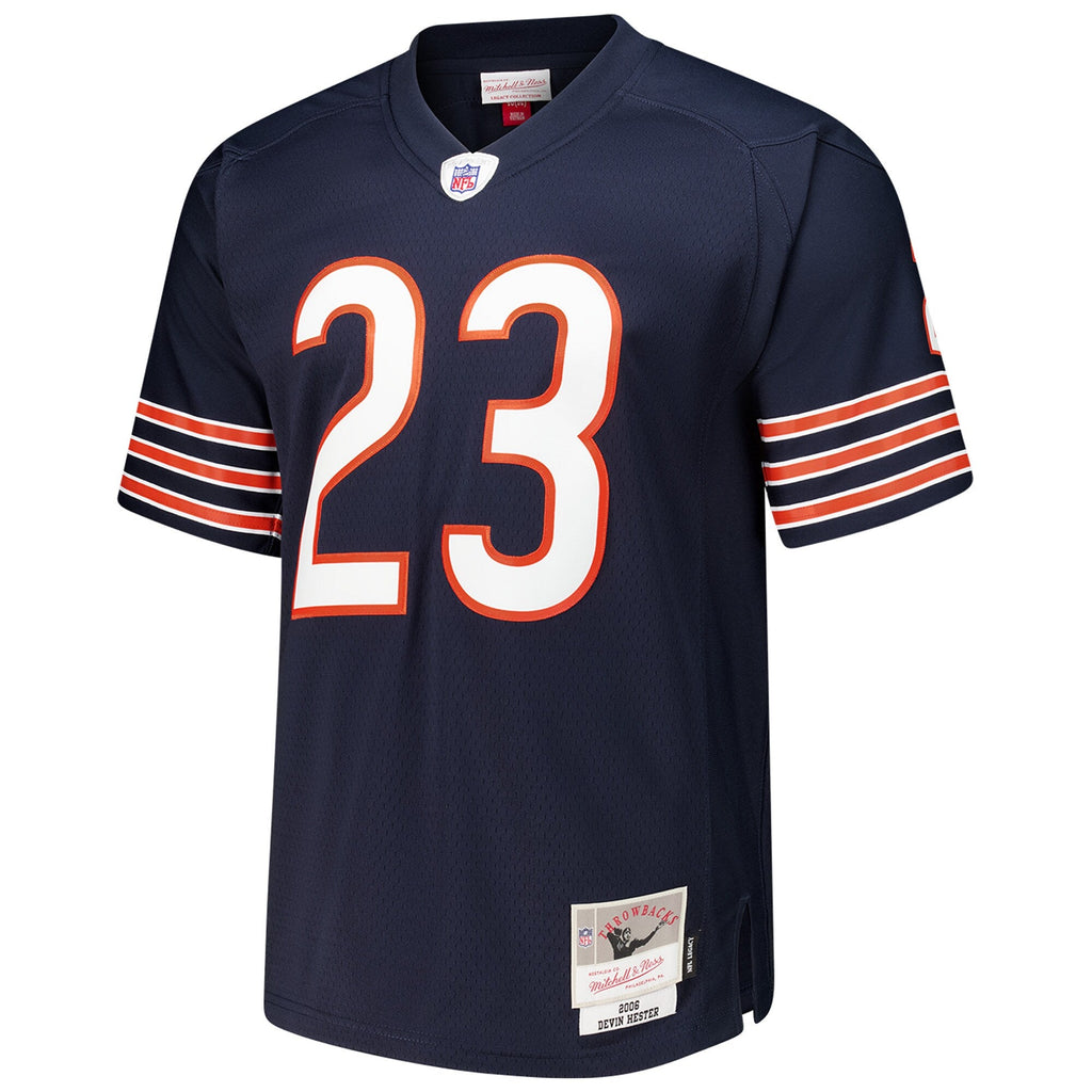 Chicago Bears Devin Hester Navy Legacy Replica Jersey product image 3, provided for visual reference and product detail