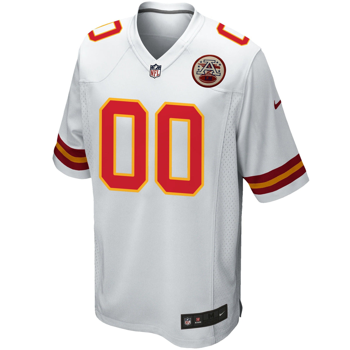 Kansas City Chiefs White Custom Game Jersey product image 3, provided for visual reference and product detail review