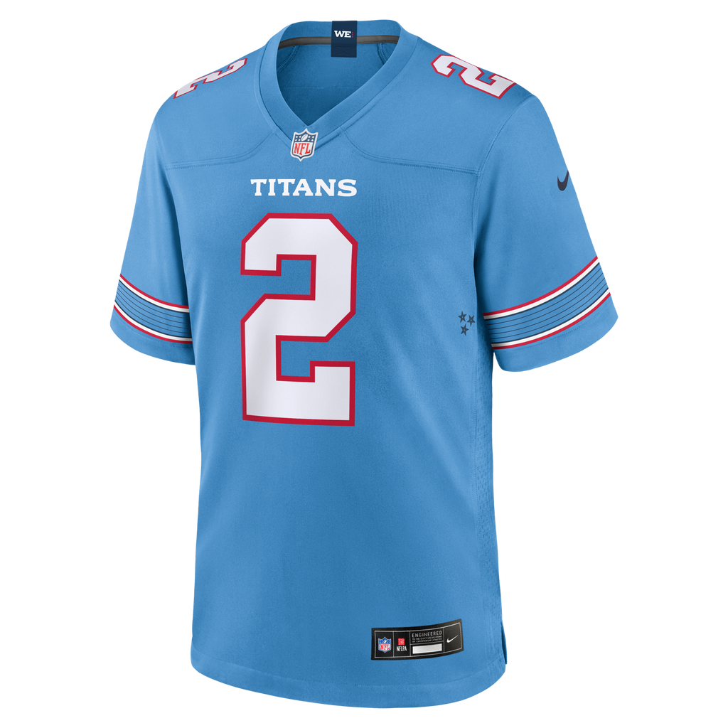Tennessee Titans Tyjae Spears Light Blue Game Jersey product image 3, provided for visual reference and product detail review
