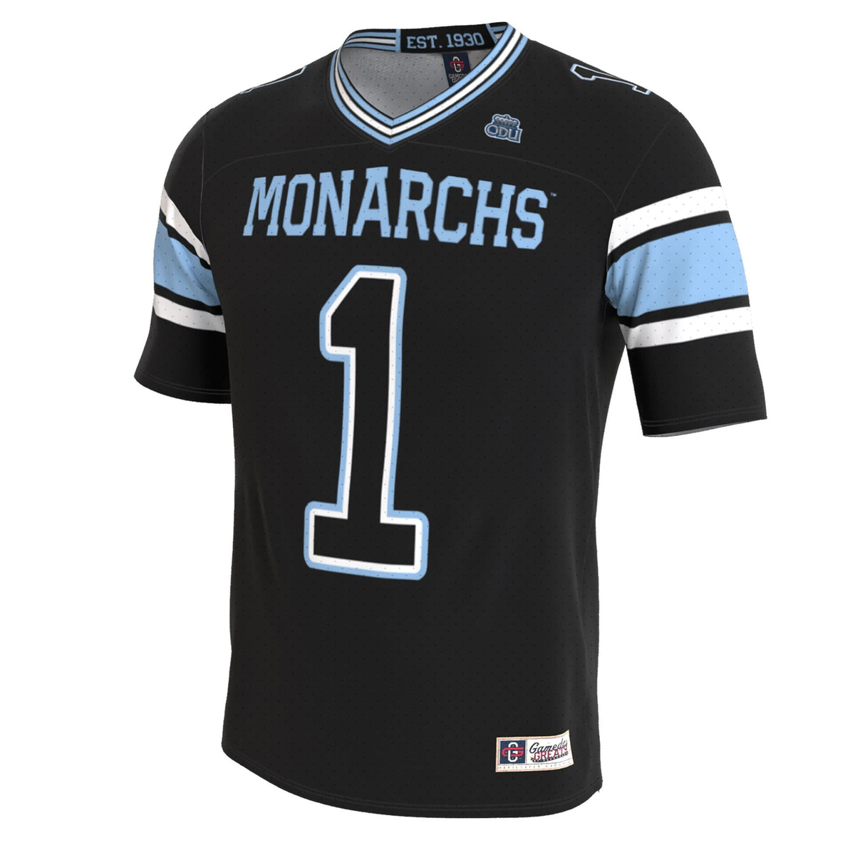 Old Dominion Monarchs Lightweight Collegiate Football Blackout Fashion Jersey product image 3, provided for visual reference