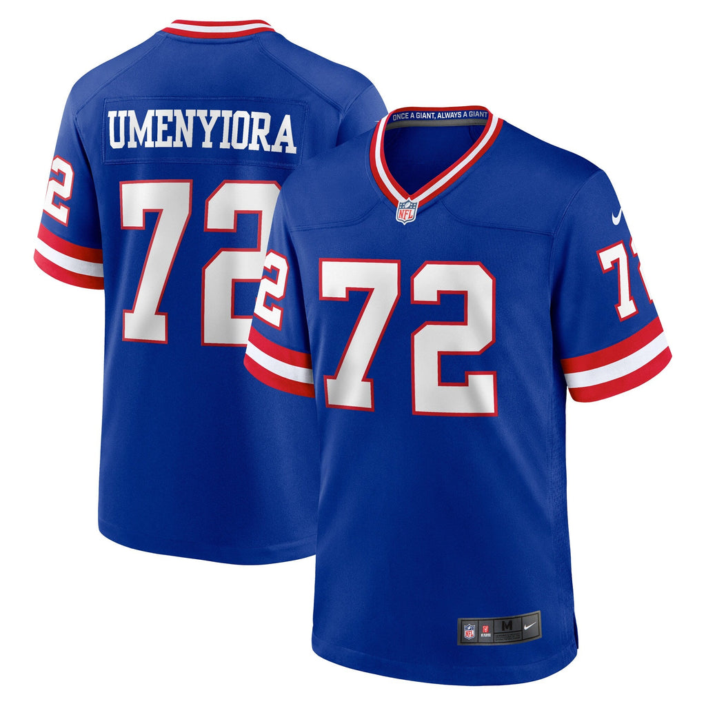 New York Giants Osi Umenyiora Royal Retired Player Alternate Game Jersey product image 2, provided for visual reference and
