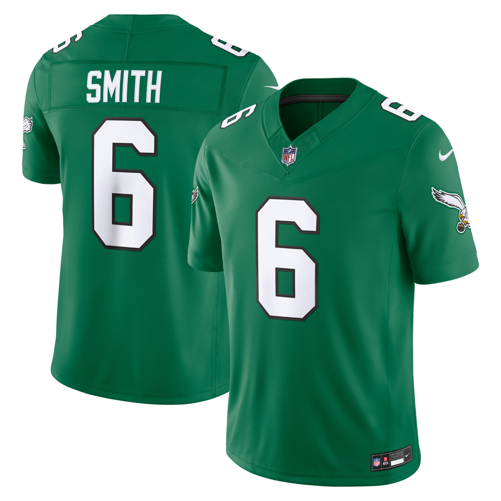 Philadelphia Eagles DeVonta Smith Kelly Green Alternate Vapor F.U.S.E. Stitched Limited Jersey product image 1, provided for