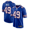 Buffalo Bills DaShaun White Royal Team Game Jersey product image 1, provided for visual reference and product detail review