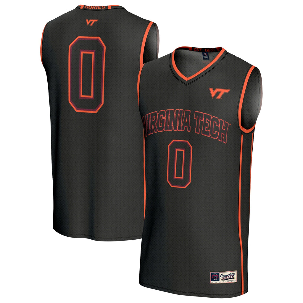#0 Virginia Tech Hokies Lightweight Collegiate Basketball Fashion Jersey - Black product image 2, provided for visual