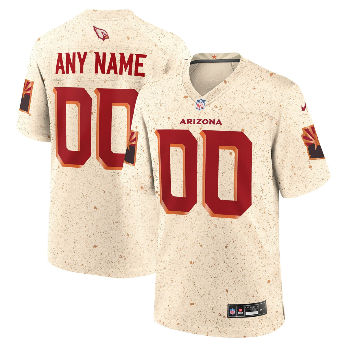 Arizona Cardinals Natural 2025 Rivalries Collection Custom Game Jersey product image 2, provided for visual reference and