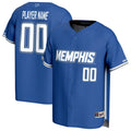 Memphis Tigers Lightweight Collegiate Baseball NIL Pick-A-Player Fashion Jersey - Royal product image 1, provided for visual