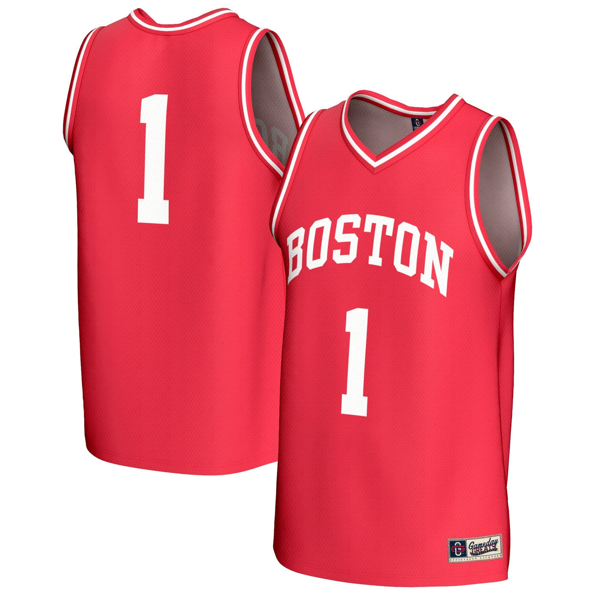 Boston University Lightweight Collegiate Basketball Fashion Jersey - Scarlet product image 1, provided for visual reference